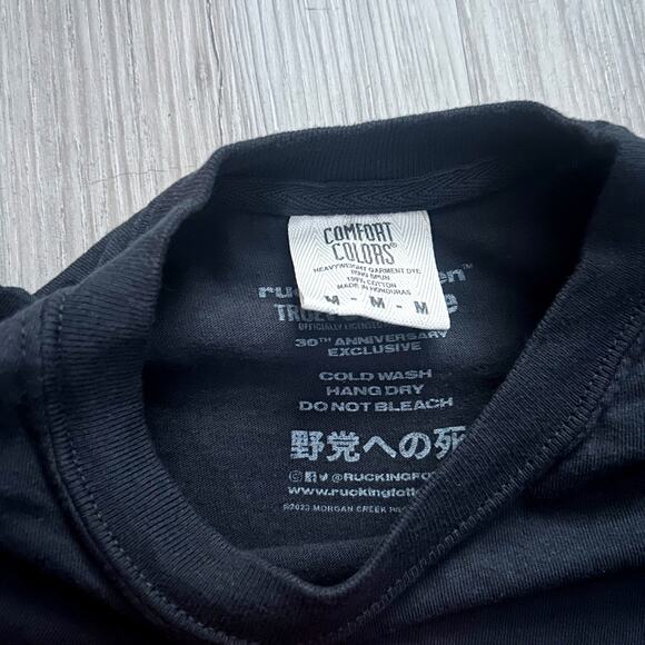 TRUE ROMANCE Rucking Fotten Vintage Style 30th Anniversary Lmtd Print Shirt Sz M - Picture 6 of 9